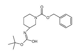 Benzyl (S)-3-{[(tert-butoxy)carbonyl]amino}piperidine-1-carboxylate - Chemical structure and product image