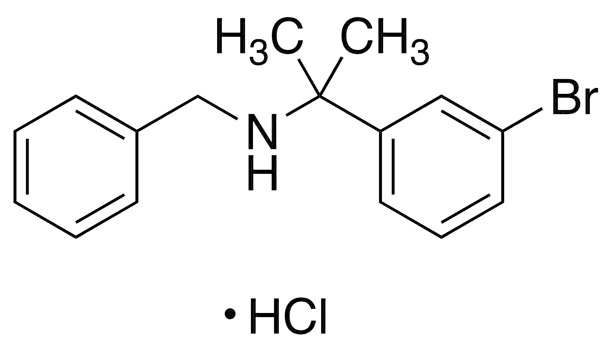 Benzyl[2-(3-bromophenyl)propan-2-yl]amine Hydrochloride - Chemical structure and product image