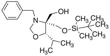 (4R,5S)-N-Benzyl-4-(t-butyldimethylsilyloxymethyl)-4-hydroxymethyl-5-isopropyloxazoladine - Chemical structure and product image
