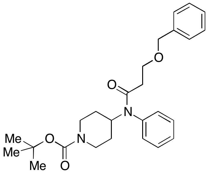 O-Benzyl-N-tert-butoxycarbonyl Omega-Hydroxy Norfentanyl - Chemical structure and product image