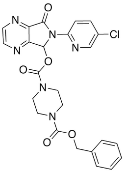 1-Benzyl 4-[6-(5-Chloropyridin-2-yl)-7-oxo-6,7-dihydro-5H-pyrrolo[3,4-b]pyrazin-5-yl]piperazine-1,4-dicarboxylate - Chemical structure and product image