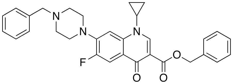 N-Benzyl Ciprofloxacin Benzyl Ester - Chemical structure and product image