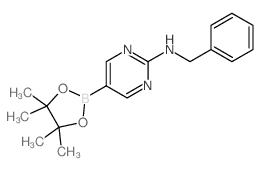2-Benzylaminopyrimidine-5-boronic acid, pinacol ester - Chemical structure and product image