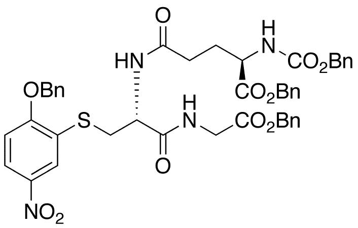 2-O-Benzyl-S-(4-nitro-2-hydroxyphenyl)-N-carboxybenzyl glutathione Dibenzyl Ester - Chemical structure and product image