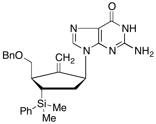 6-O-Benzyl-4-dehydroxy-4-dimethylphenylsilyl Entecavir - Chemical structure and product image