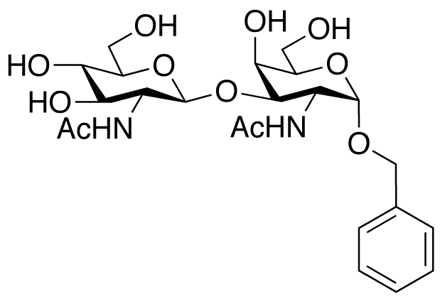 Benzyl 2-(Acetylamino)-3-O-[2-(acetylamino)-2-deoxy-beta-D-glucopyranosyl]-2-deoxy-alpha-D-galactopyranoside - Chemical structure and product image