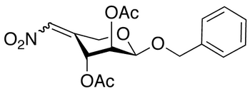 Benzyl 2,3-Di-O-acetyl-4-deoxy-4-C-nitromethylene-beta-D-arabinopyranoside - Chemical structure and product image