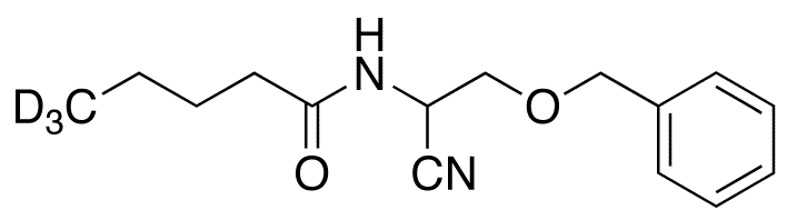 3-Benzyloxy-alpha-(N-butyryl-d3)-aminopropionitrile - Chemical structure and product image