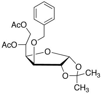 3-O-Benzyl-5,6-di-O-acetyl-1,2-O-isopropylidene-alpha-D-glucofuranose - Chemical structure and product image
