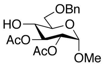 6-O-Benzyl-2,3-di-O-acetyl-methyl-alpha-D-glucopyranoside - Chemical structure and product image