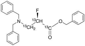 Benzyl (2R)-3-N,N-Dibenzylamino-2-fluoropropanoate-13C3 - Chemical structure and product image