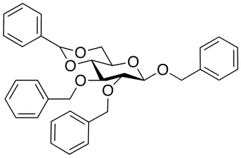 Benzyl 2,3-Di-O-benzyl-4,6-O-benzylidene-beta-D-glucopyranoside - Chemical structure and product image
