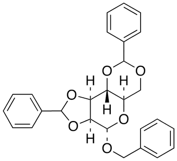Benzyl Dibenzylidene-alpha-D-mannopyranoside - Chemical structure and product image