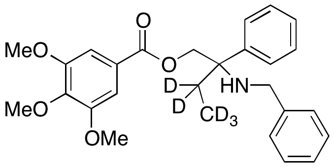 N-Benzy N,N-Didesmethyl Trimebutine-d5 - Chemical structure and product image