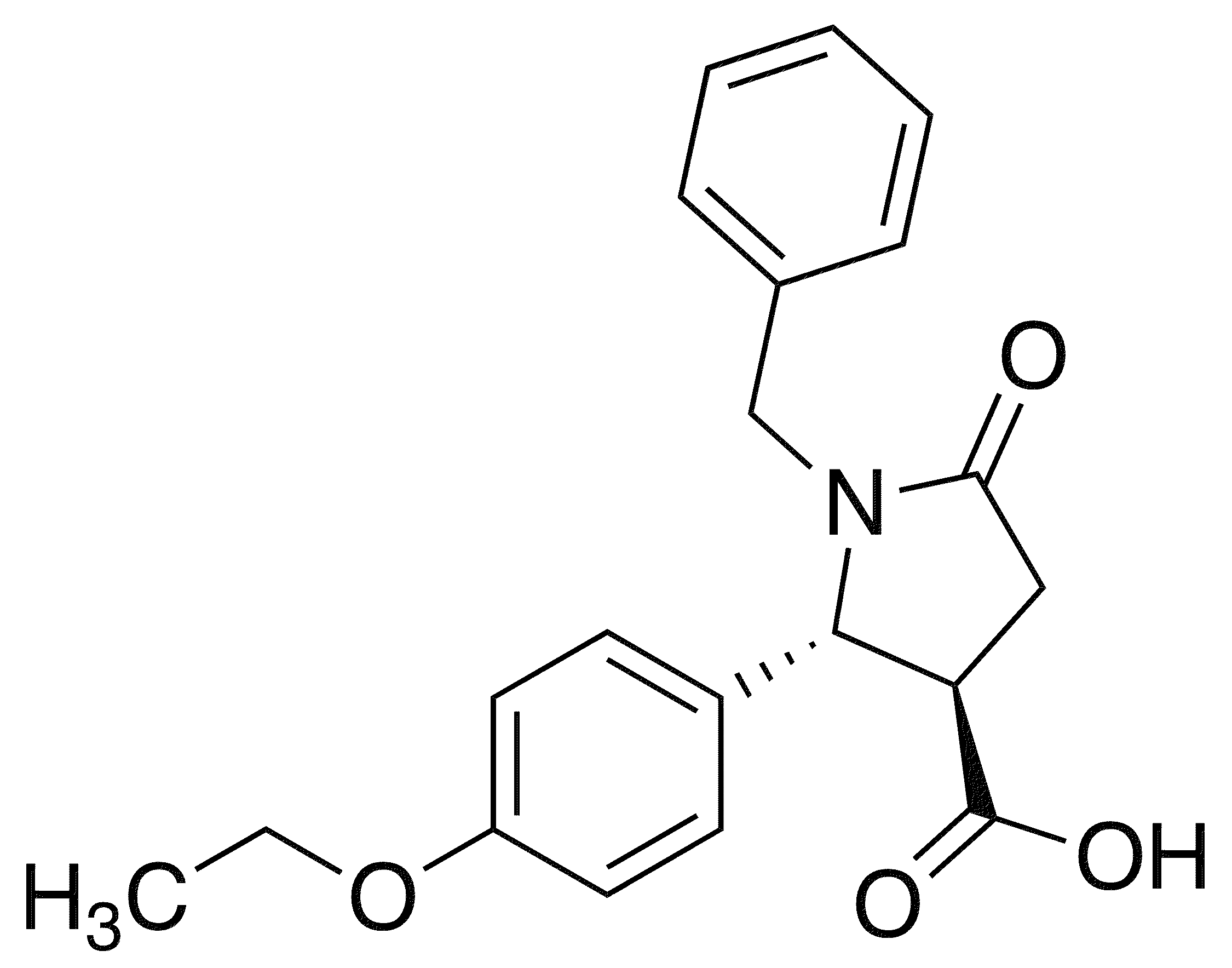 (2R,3R)-1-Benzyl-2-(4-ethoxyphenyl)-5-oxopyrrolidine-3-carboxylic acid - Chemical structure and product image