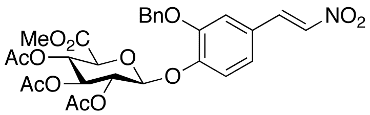 2-Benzyloxy-4-(2-nitroethenyl)phenyl beta-D-Glucopyranosiduronic Acid Methyl Ester 2,3,4-Triacetate - Chemical structure and product image