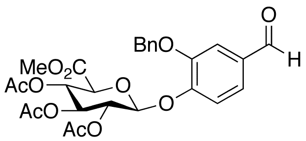 2-Benzyloxy-4-benzaldehyde Î²-D-Glucopyranosiduronic Acid Methyl Ester 2,3,4-Triacetate - Chemical structure and product image