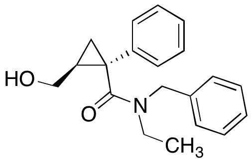 rac N-Benzyl-N-ethyl-2-(hydroxymethyl)-1-phenyl-cyclopropanecarboxamide - Chemical structure and product image