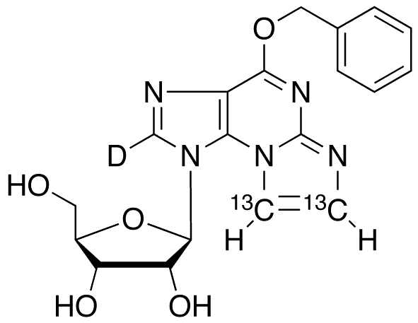 O6-Benzyl-N2,3-etheno Guanosine-13C2,d - Chemical structure and product image