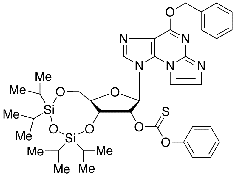O6-Benzyl-N2,3-etheno-2â€™-phenoxythioxomethyl-3â€™,5â€™-O-[tetrakis(isopropyl)-1,3-disiloxanediyl] Guanosine - Chemical structure and product image