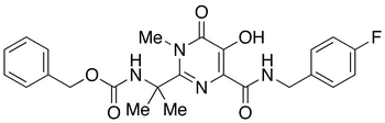 Benzyl [1-[4-[[(4-Fluorobenzyl)amino]carbonyl]-5-hydroxy-1-methyl-6-oxo-1,6-dihydropyrimidin-2-yl]-1-methylethyl]carbamate - Chemical structure and product image