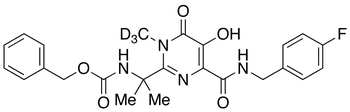 Benzyl [1-[4-[[(4-Fluorobenzyl)amino]carbonyl]-5-hydroxy-1-methyl-6-oxo-1,6-dihydropyrimidin-2-yl]-1-methylethyl]carbamate-d3 - Chemical structure and product image