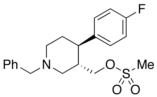 trans 1-Benzyl-4-(4-fluorophenyl)-3-methylsulfonatepiperidine - Chemical structure and product image