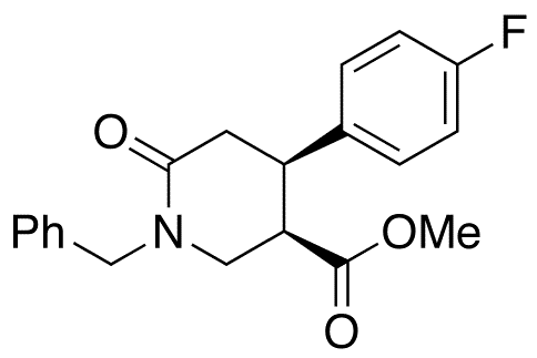cis 1-Benzyl-4-(4-fluorophenyl)-6-oxopiperidine-3-carboxylic Acid Methyl Ester - Chemical structure and product image