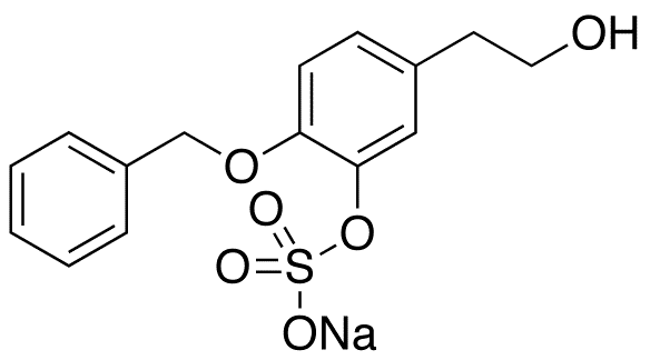 4-O-Benzyl-3-hydroxy Tyrosol 3-Sulfate Sodium Salt - Chemical structure and product image
