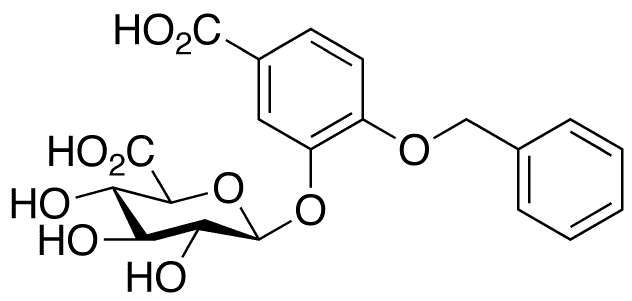 4-Benzyloxy-3-hydroxybenzoic Acid 3-O-beta-D-Glucuronide - Chemical structure and product image