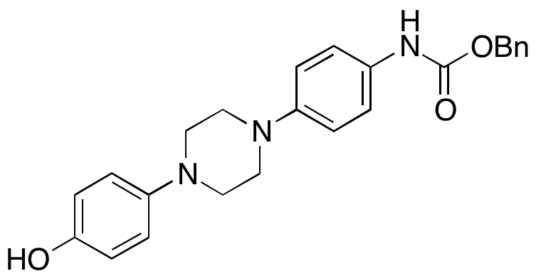 Benzyl (4-(4-(4-Hydroxyphenyl)piperazin-1-yl)phenyl)carbamate - Chemical structure and product image