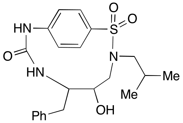 6-Benzyl-5-hydroxy-3-isobutyl-2,2-dioxo-2-thia-3,7,9-triaza-bicyclo[8.2.2] Tetradeca-1(13),10(14),11-trien-8-one - Chemical structure and product image