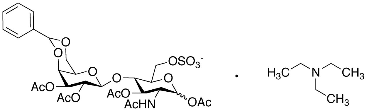 4,6-O-Benzylidene Lactosamine 6-Sulfate Pentaacetate Triethylamine Salt - Chemical structure and product image