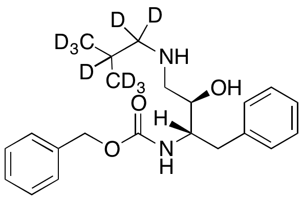 Benzyl ((2S,3R)-3-Hydroxy-4-(isobutylamino)-1-phenylbutan-2-yl)carbamate-d9 - Chemical structure and product image