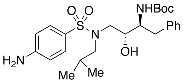 [(1S,2R)-1-Benzyl-2-hydroxy-3-[isobutyl-[(4-aminophenyl)sulfonyl]amino]propyl]carbamic Acid tert-Butyl Ester - Chemical structure and product image