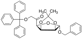 Benzyl 2,3-O-Isopropylidene-6-O-trityl-5-keto-alpha-D-mannofuranose - Chemical structure and product image