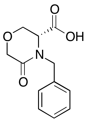 (R)-4-Benzyl-5-oxo-3-morpholinecarboxylic Acid - Chemical structure and product image