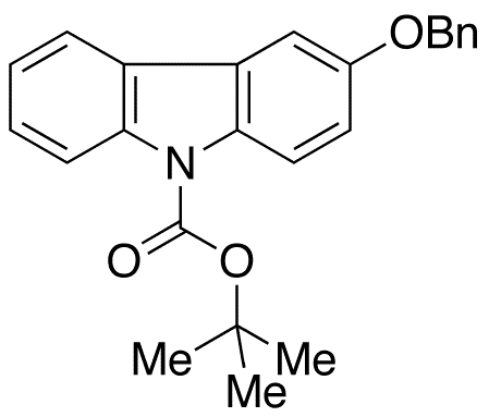 3-Benzyloxy-9H-carbazole N-Carboxylic Acid tert-Butyl Ester - Chemical structure and product image