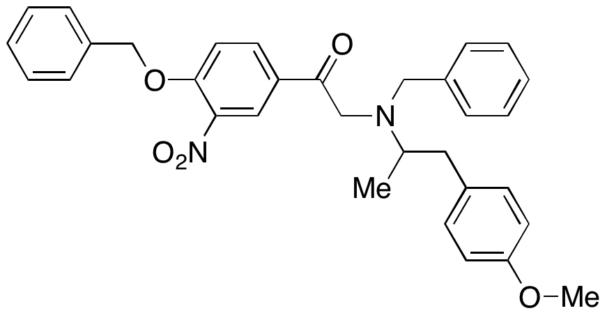 2-(Benzyl(1-(4-methoxyphenyl)propan-2-yl)amino)-1-(4-(benzyloxy)-3-nitrophenyl)ethanone - Chemical structure and product image