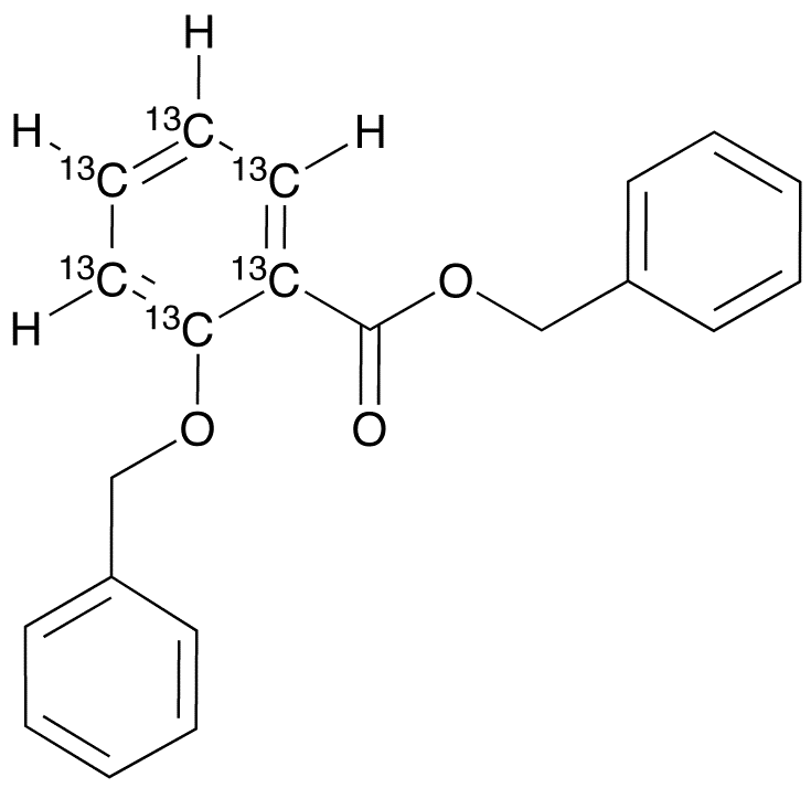 2-Benzyloxy-benzoic Acid-13C3 Benzyl Ester - Chemical structure and product image