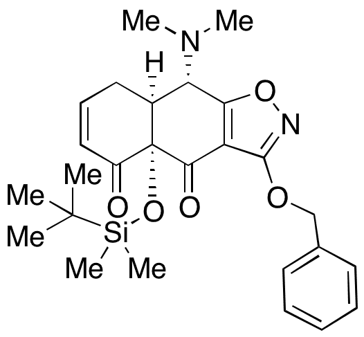 (4aS,8aS,9S)-3-(Benzyloxy)-4a-((tert-butyldimethylsilyl)oxy)-9-(dimethylamino)-8a,9-dihydronaphtho[2,3-d]isoxazole-4,5(4aH,8H)-dione - Chemical structure and product image