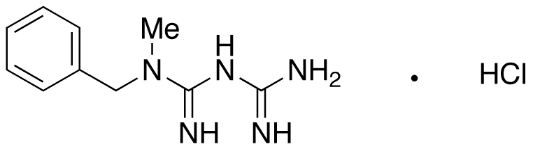 1-Benzyl-1-methylbiguanide Hydrochloride - Chemical structure and product image