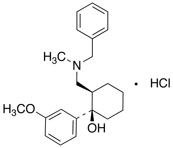 cis-(+/-)-2-[(N-Benzyl-N-methyl)aminomethyl]-1-(3-methoxyphenyl)cyclohexanol, Hydrochloride - Chemical structure and product image