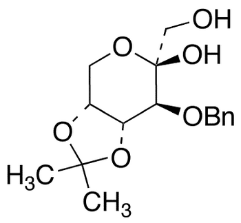 3-O-Benzyl-4,5-O-(1-methylethyldiene)-Î²-D-fructopyranose - Chemical structure and product image