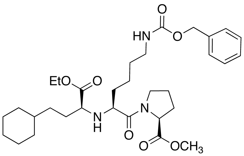 N-Benzyloxycarbonyl Lisinopril Cyclohexyl Analogue Ethyl Methyl Diester - Chemical structure and product image