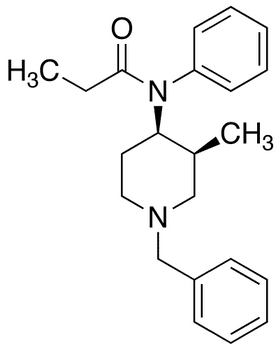 rac-cis-1-Benzyl-2-methyl-4-(N-propananilido)piperidine - Chemical structure and product image