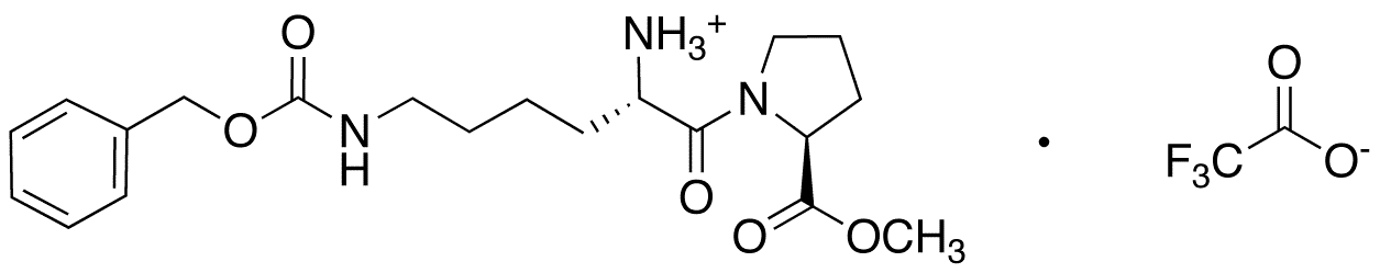 N-Benzyloxycarbonyl-L-lysyl]-L-proline Methyl Ester Trifluoroacetic Acid Salt - Chemical structure and product image