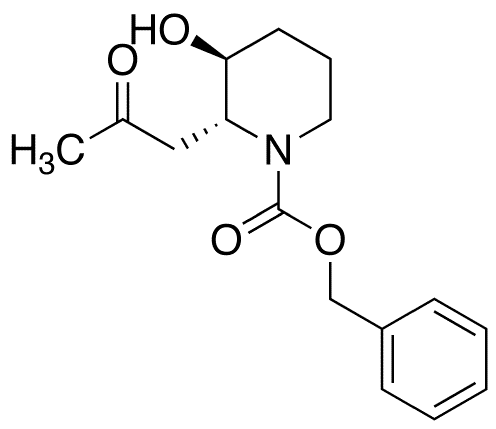 trans-N-Benzyloxycarbonyl 3-Hydroxy-2-(2-oxopropyl)piperidine - Chemical structure and product image