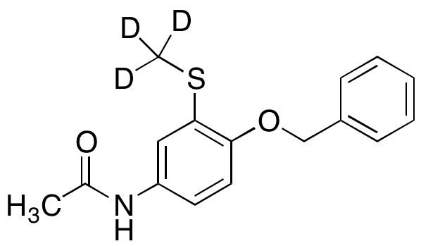 O-Benzyl-S-(methyl-d3)-3-thioacetaminophen - Chemical structure and product image