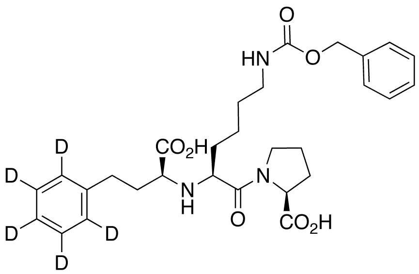 N-Benzyloxycarbonyl (S)-Lisinopril-d5 - Chemical structure and product image